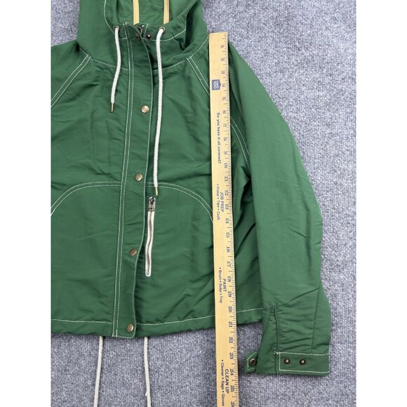 Toad&Co Forester Jacket Womens S Green Hooded Snap Zip Pockets Drawstring Coat - Picture 5 of 7